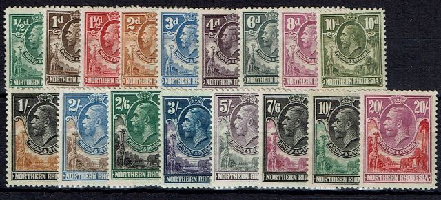 Image of Northern Rhodesia/Zambia SG 1/17 LMM British Commonwealth Stamp